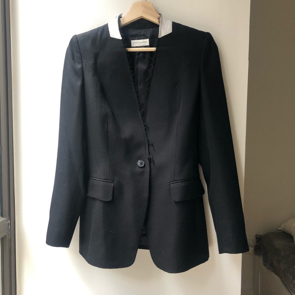 Dries Van Noten raw edge blazer